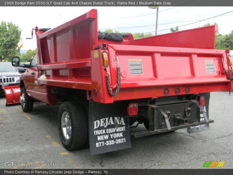 Flame Red / Medium Slate Gray 2009 Dodge Ram 3500 SLT Quad Cab 4x4 Chassis Dump Truck
