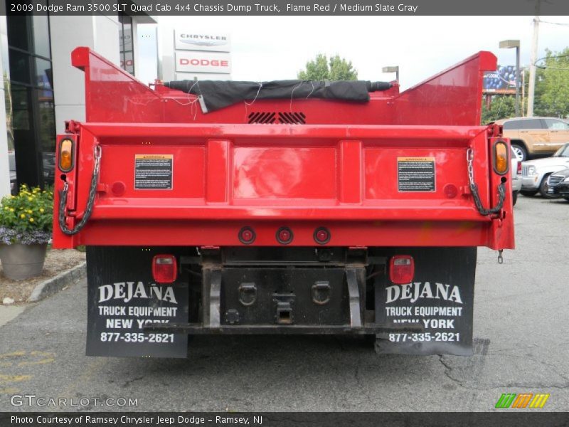 Flame Red / Medium Slate Gray 2009 Dodge Ram 3500 SLT Quad Cab 4x4 Chassis Dump Truck