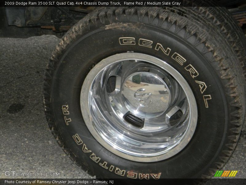 Flame Red / Medium Slate Gray 2009 Dodge Ram 3500 SLT Quad Cab 4x4 Chassis Dump Truck