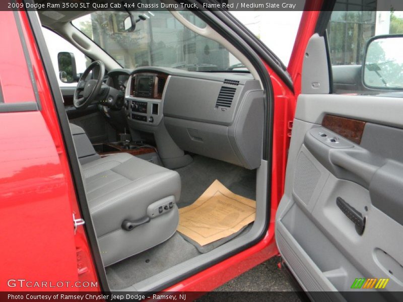 Flame Red / Medium Slate Gray 2009 Dodge Ram 3500 SLT Quad Cab 4x4 Chassis Dump Truck