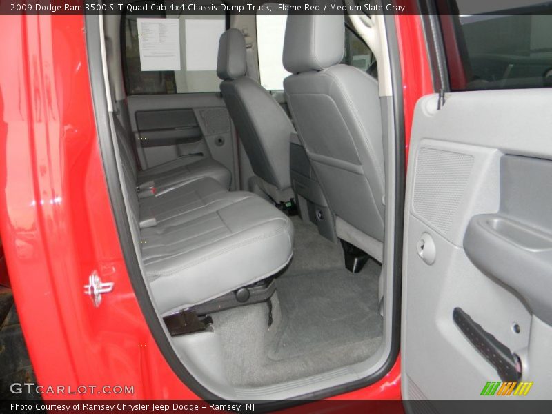 Flame Red / Medium Slate Gray 2009 Dodge Ram 3500 SLT Quad Cab 4x4 Chassis Dump Truck