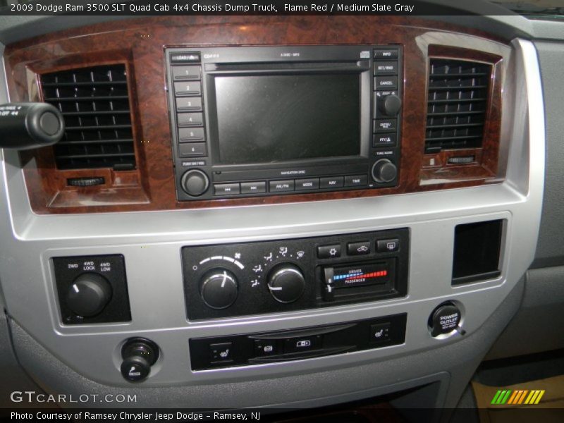 Flame Red / Medium Slate Gray 2009 Dodge Ram 3500 SLT Quad Cab 4x4 Chassis Dump Truck