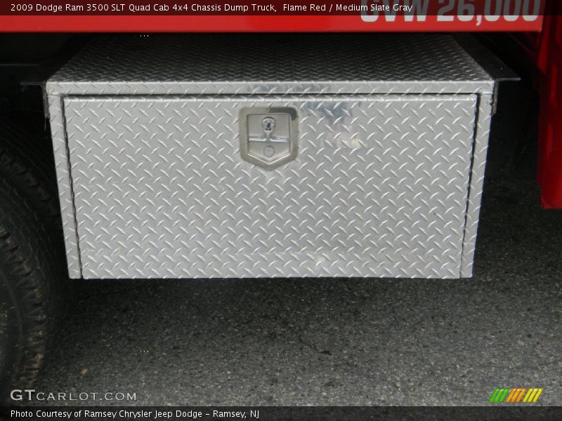 Flame Red / Medium Slate Gray 2009 Dodge Ram 3500 SLT Quad Cab 4x4 Chassis Dump Truck