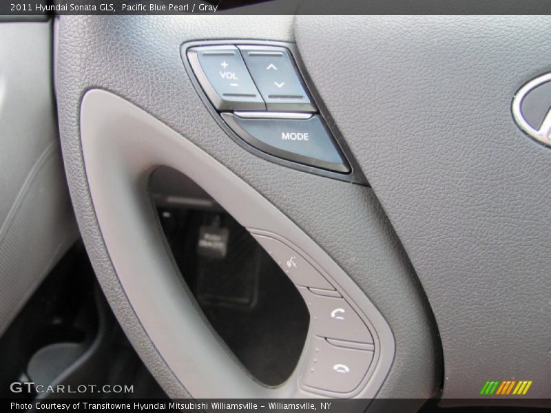 Pacific Blue Pearl / Gray 2011 Hyundai Sonata GLS
