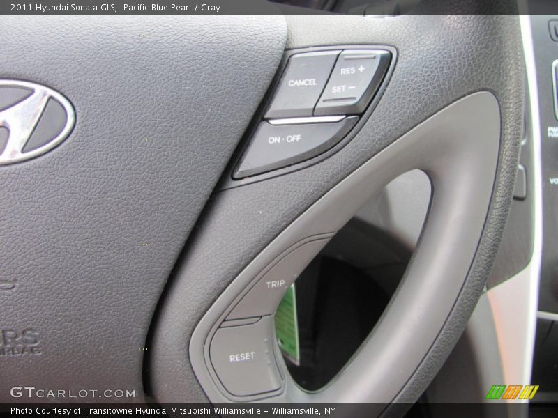 Pacific Blue Pearl / Gray 2011 Hyundai Sonata GLS