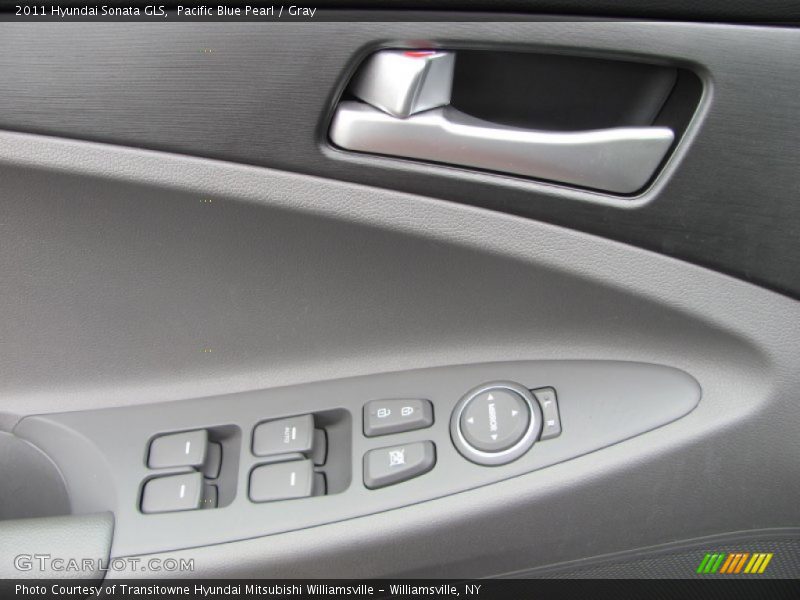Pacific Blue Pearl / Gray 2011 Hyundai Sonata GLS