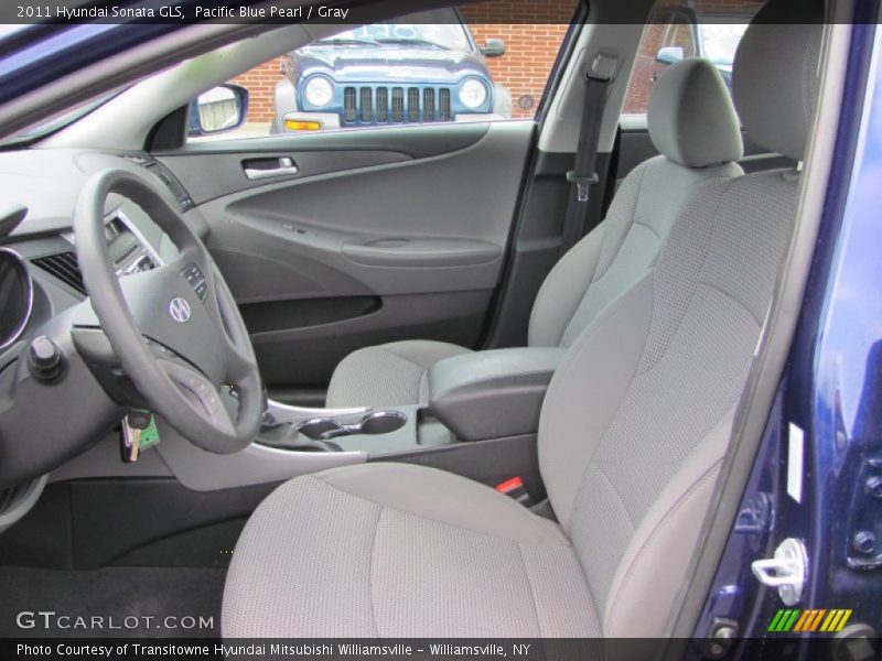 Pacific Blue Pearl / Gray 2011 Hyundai Sonata GLS