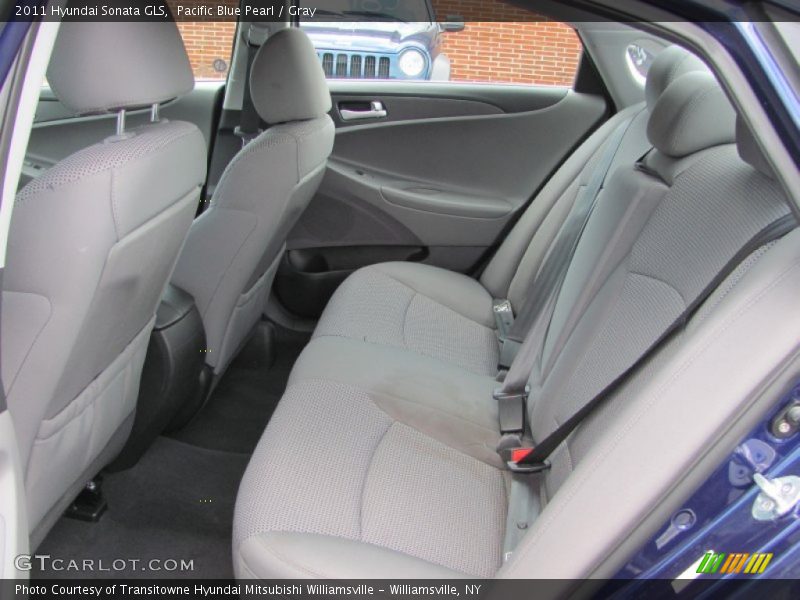 Pacific Blue Pearl / Gray 2011 Hyundai Sonata GLS