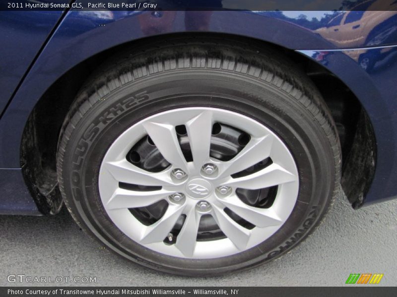 Pacific Blue Pearl / Gray 2011 Hyundai Sonata GLS
