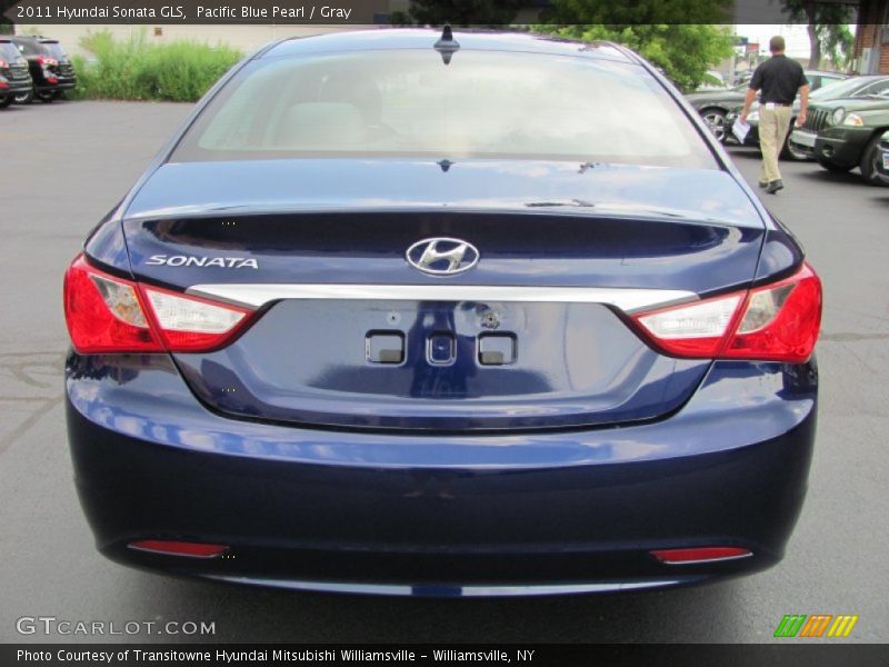 Pacific Blue Pearl / Gray 2011 Hyundai Sonata GLS