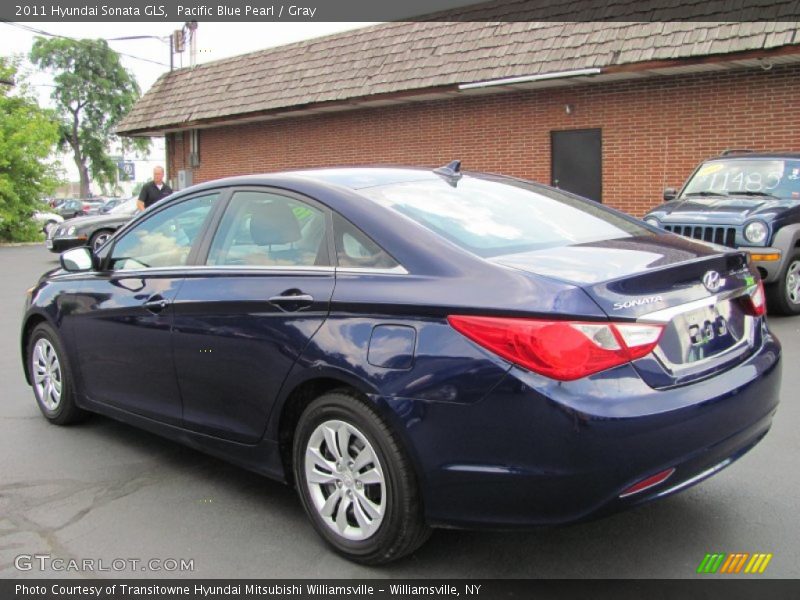 Pacific Blue Pearl / Gray 2011 Hyundai Sonata GLS