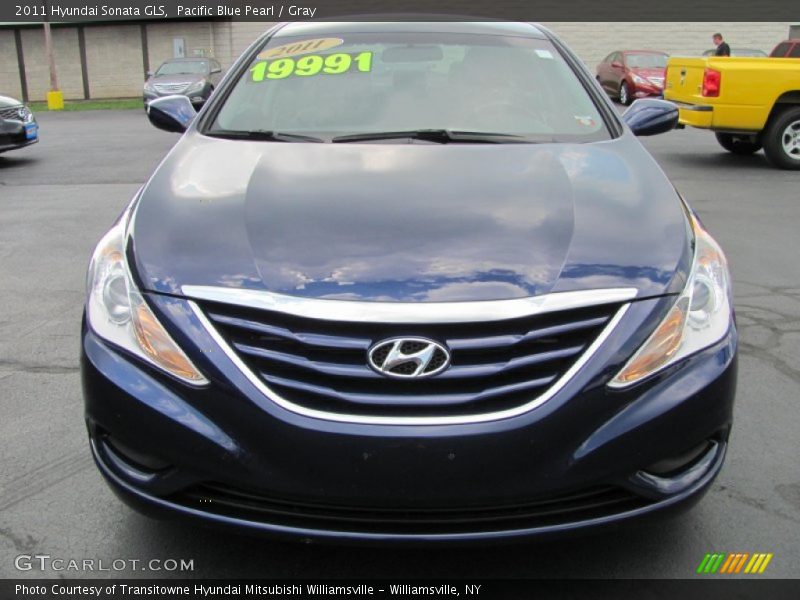 Pacific Blue Pearl / Gray 2011 Hyundai Sonata GLS