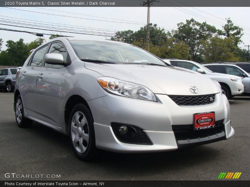 Classic Silver Metallic / Dark Charcoal 2010 Toyota Matrix S