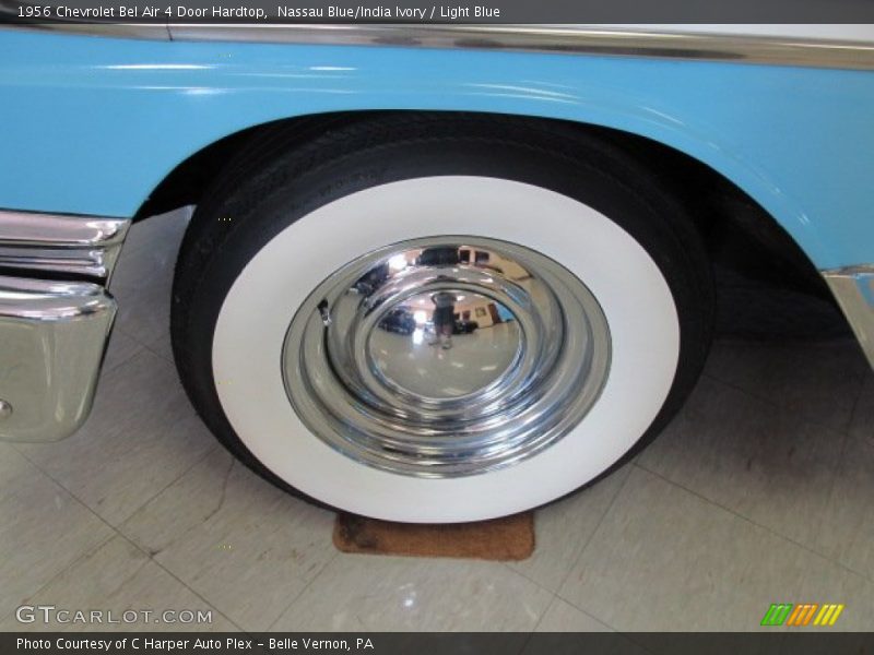 Nassau Blue/India Ivory / Light Blue 1956 Chevrolet Bel Air 4 Door Hardtop