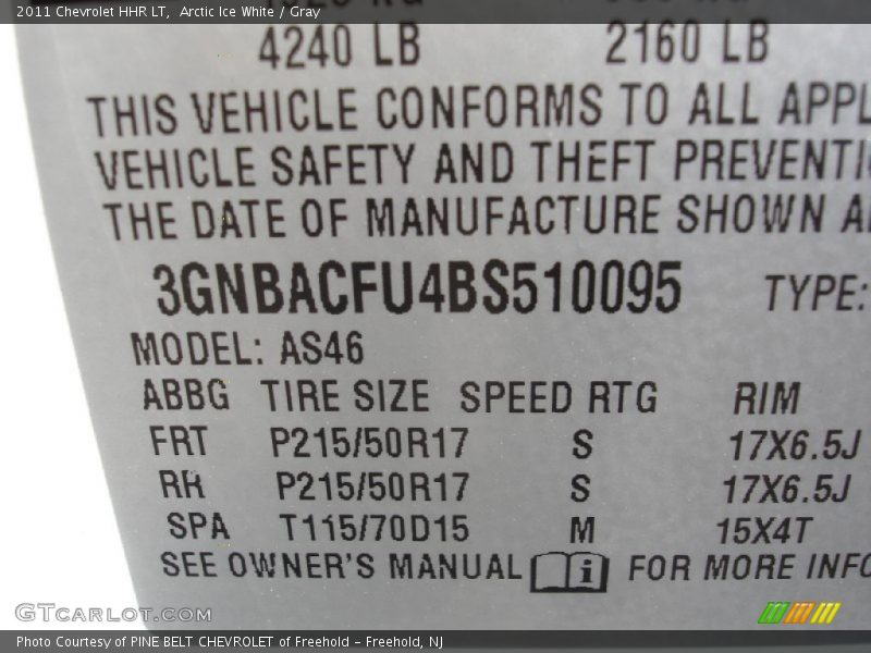 Arctic Ice White / Gray 2011 Chevrolet HHR LT