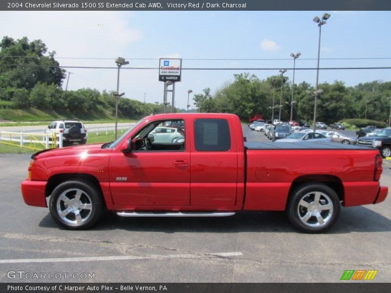 Victory Red / Dark Charcoal 2004 Chevrolet Silverado 1500 SS Extended Cab AWD