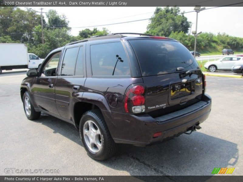 Dark Cherry Metallic / Light Gray 2008 Chevrolet TrailBlazer LT 4x4