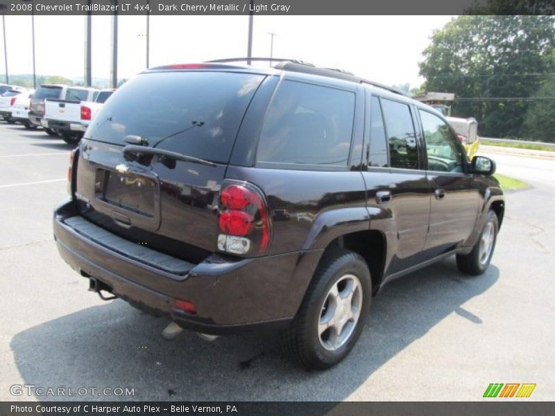 Dark Cherry Metallic / Light Gray 2008 Chevrolet TrailBlazer LT 4x4