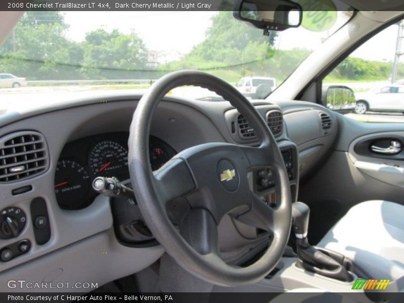 Dark Cherry Metallic / Light Gray 2008 Chevrolet TrailBlazer LT 4x4