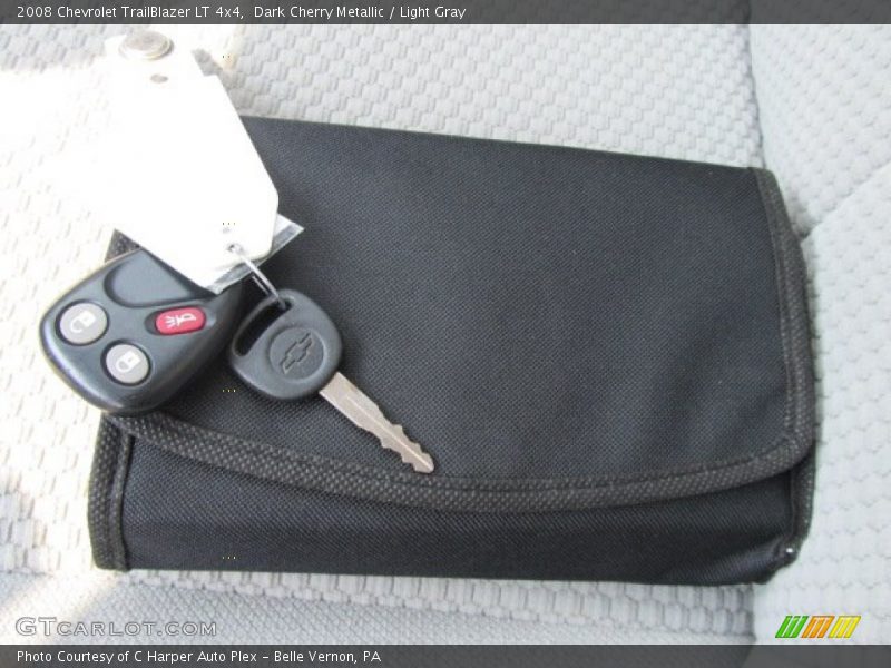 Dark Cherry Metallic / Light Gray 2008 Chevrolet TrailBlazer LT 4x4