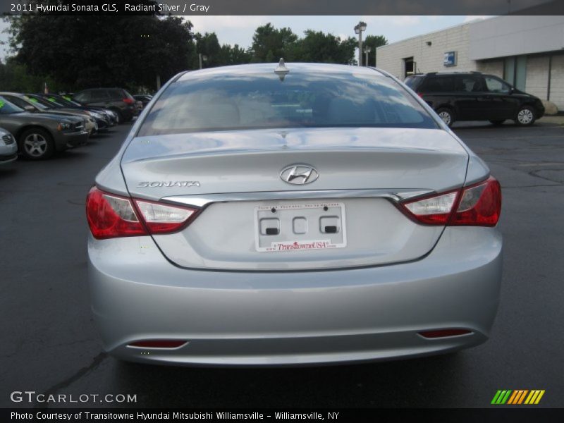 Radiant Silver / Gray 2011 Hyundai Sonata GLS