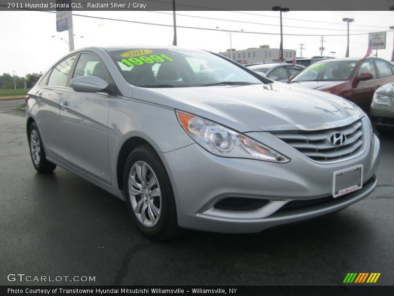 Radiant Silver / Gray 2011 Hyundai Sonata GLS