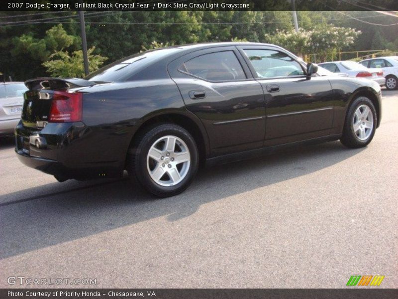 Brilliant Black Crystal Pearl / Dark Slate Gray/Light Graystone 2007 Dodge Charger