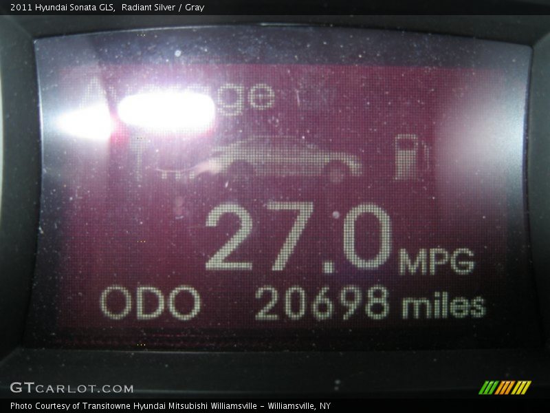 Radiant Silver / Gray 2011 Hyundai Sonata GLS