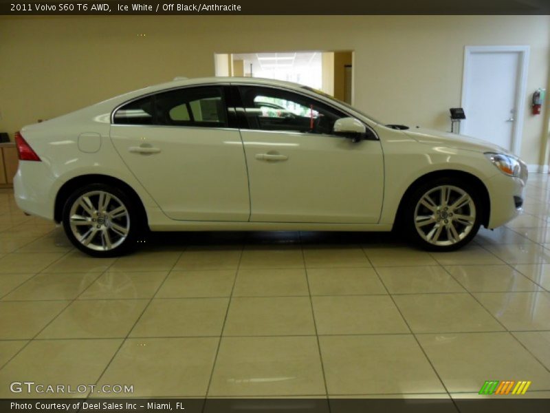 Ice White / Off Black/Anthracite 2011 Volvo S60 T6 AWD