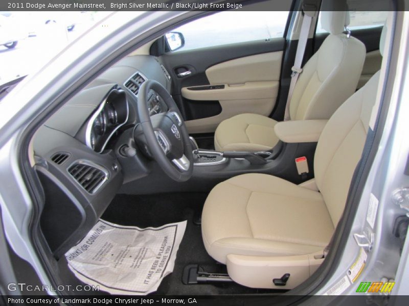 Bright Silver Metallic / Black/Light Frost Beige 2011 Dodge Avenger Mainstreet