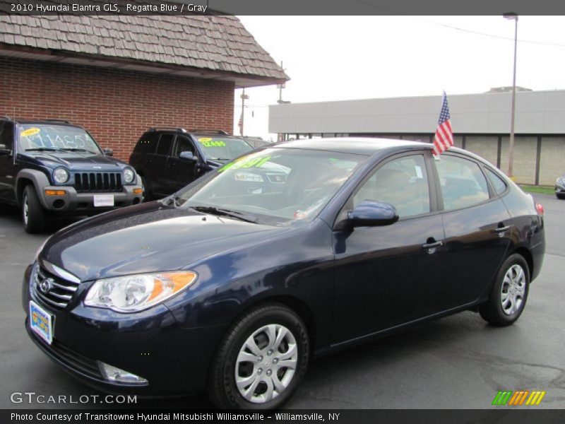 Regatta Blue / Gray 2010 Hyundai Elantra GLS