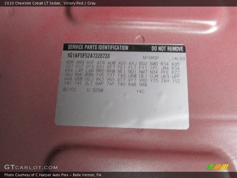 Victory Red / Gray 2010 Chevrolet Cobalt LT Sedan