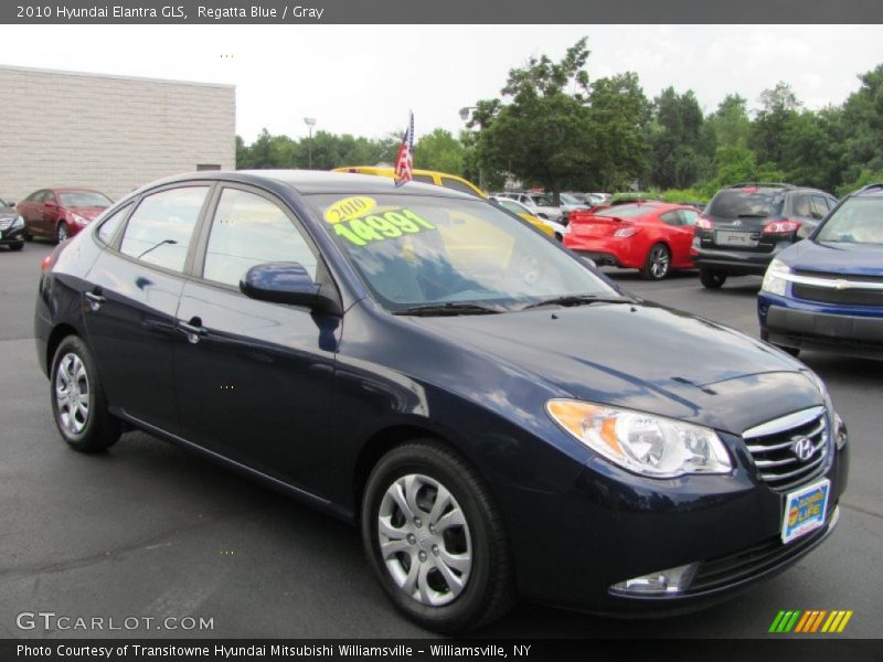 Regatta Blue / Gray 2010 Hyundai Elantra GLS
