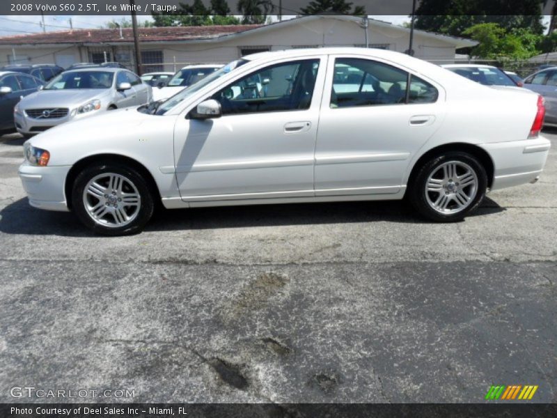 Ice White / Taupe 2008 Volvo S60 2.5T