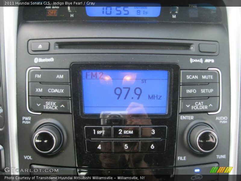 Indigo Blue Pearl / Gray 2011 Hyundai Sonata GLS