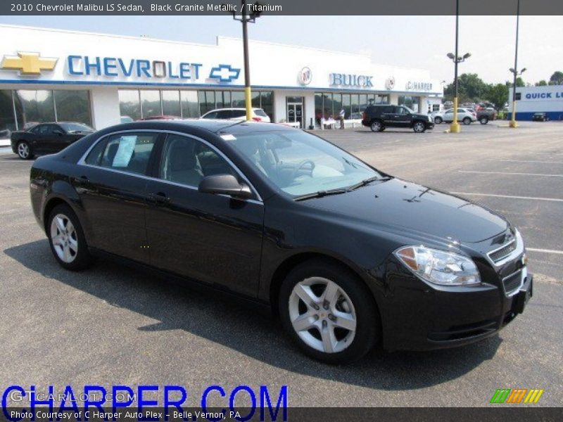 Black Granite Metallic / Titanium 2010 Chevrolet Malibu LS Sedan