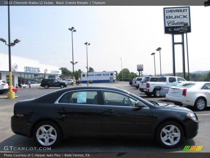 Black Granite Metallic / Titanium 2010 Chevrolet Malibu LS Sedan