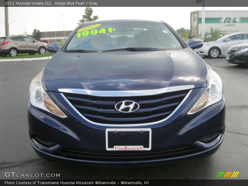 Indigo Blue Pearl / Gray 2011 Hyundai Sonata GLS