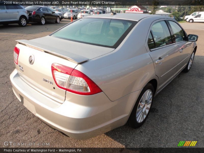 Dune Pearl Metallic / Dark Charcoal 2008 Mercury Milan V6 Premier AWD