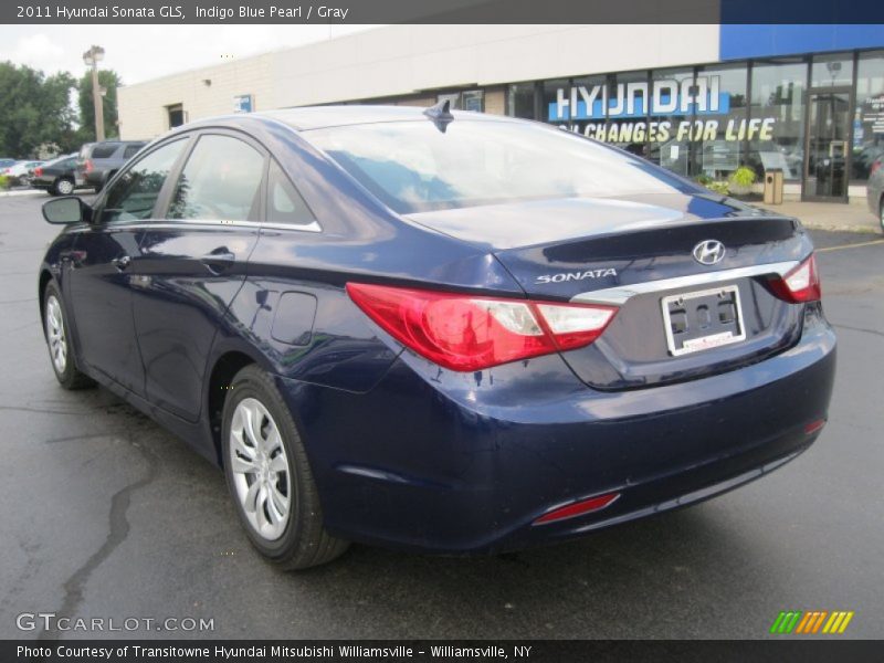 Indigo Blue Pearl / Gray 2011 Hyundai Sonata GLS
