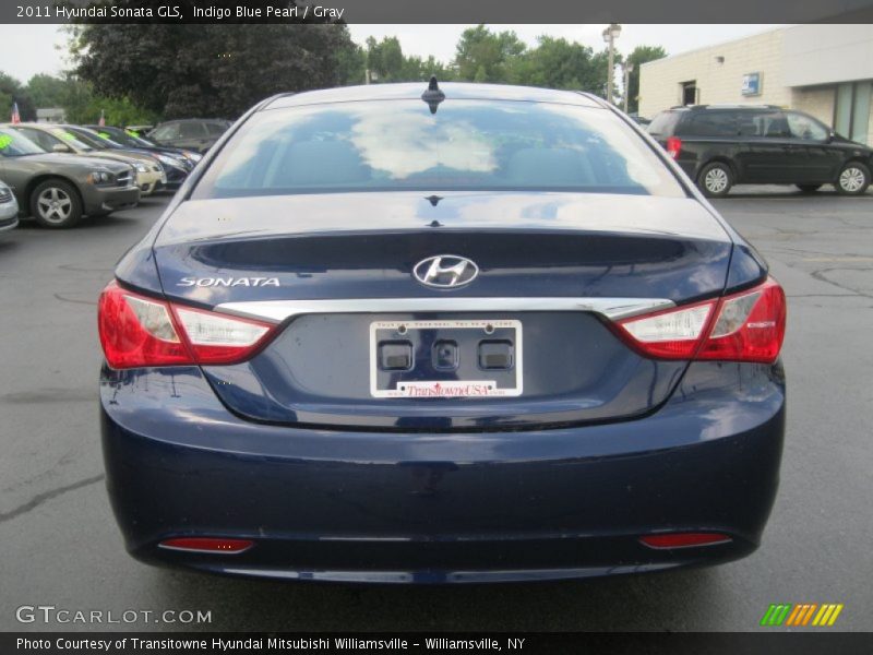 Indigo Blue Pearl / Gray 2011 Hyundai Sonata GLS