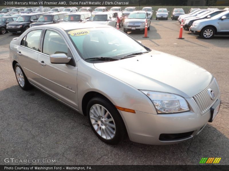 Dune Pearl Metallic / Dark Charcoal 2008 Mercury Milan V6 Premier AWD