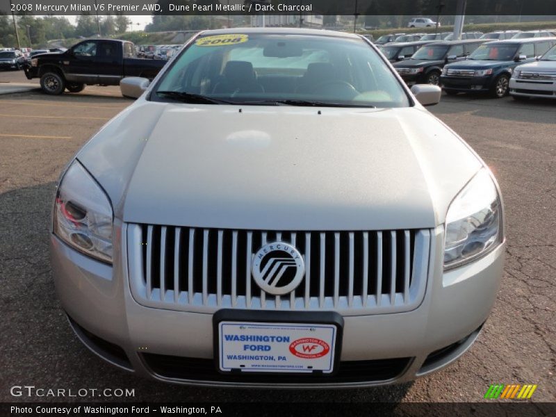 Dune Pearl Metallic / Dark Charcoal 2008 Mercury Milan V6 Premier AWD