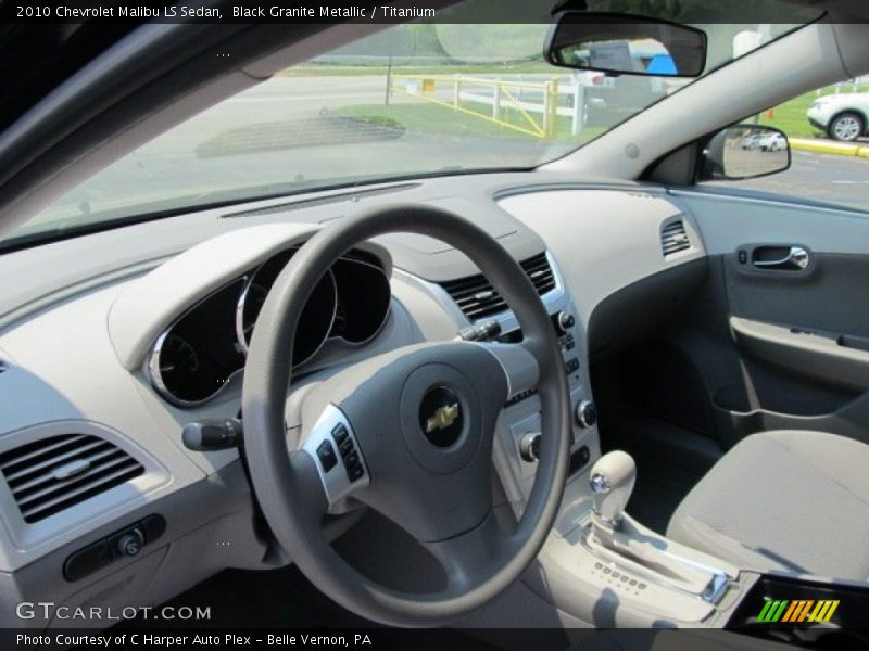 Black Granite Metallic / Titanium 2010 Chevrolet Malibu LS Sedan