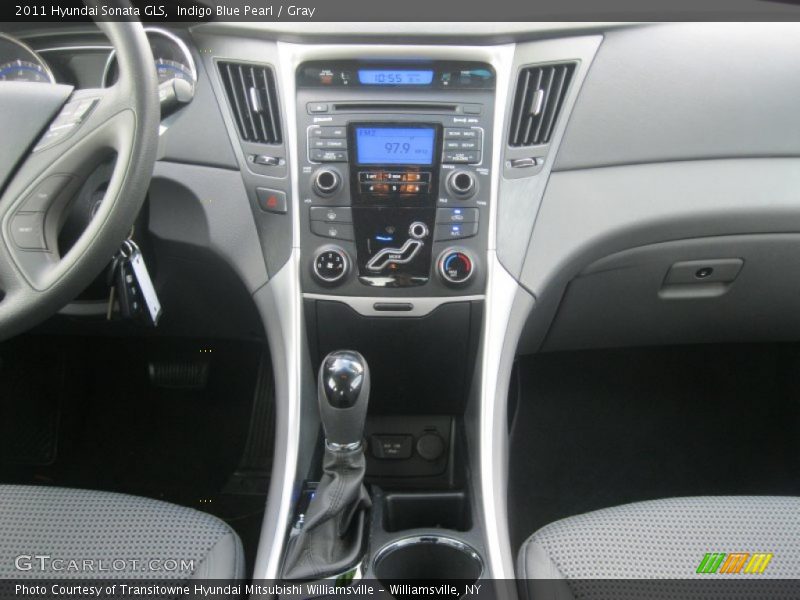 Indigo Blue Pearl / Gray 2011 Hyundai Sonata GLS