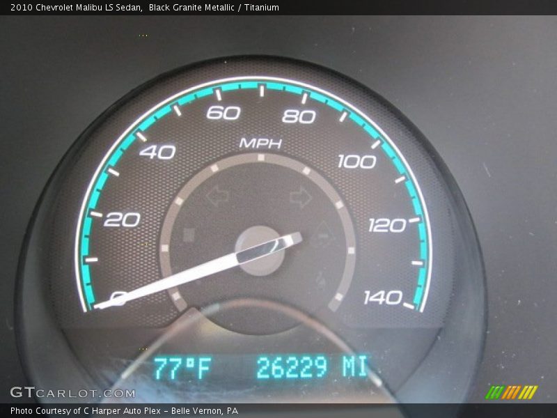 Black Granite Metallic / Titanium 2010 Chevrolet Malibu LS Sedan