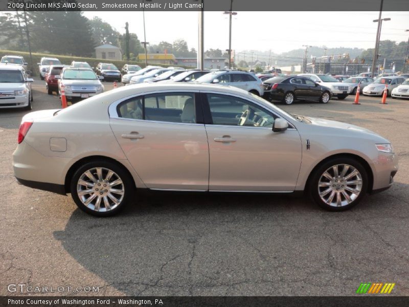 Smokestone Metallic / Light Camel 2009 Lincoln MKS AWD Sedan