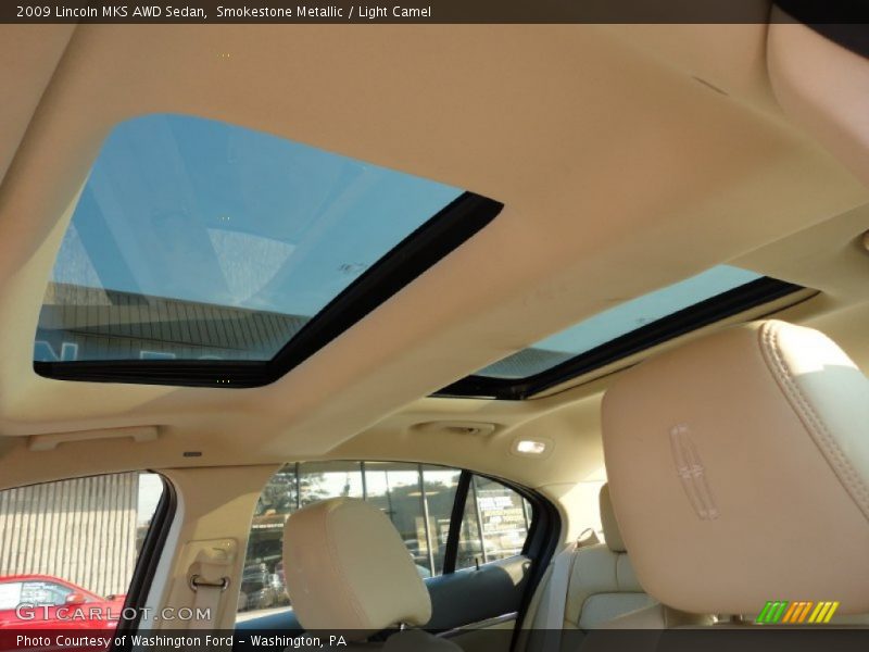 Smokestone Metallic / Light Camel 2009 Lincoln MKS AWD Sedan