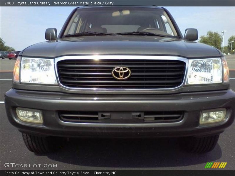 Riverock Green Metallic Mica / Gray 2000 Toyota Land Cruiser