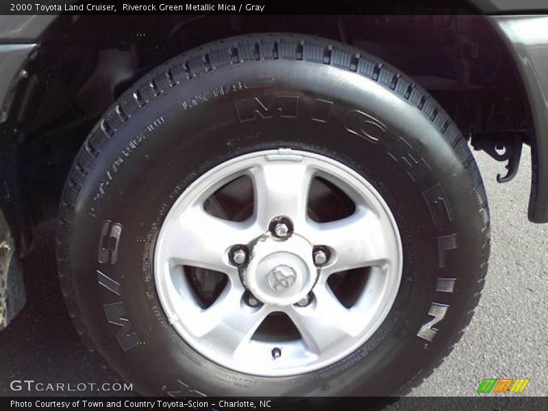 Riverock Green Metallic Mica / Gray 2000 Toyota Land Cruiser